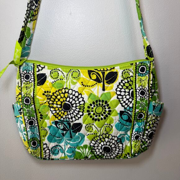 Vera Bradley Limes Up Cotton Quilted Crossbody Shoulder Bag Purse - Picture 6 of 7